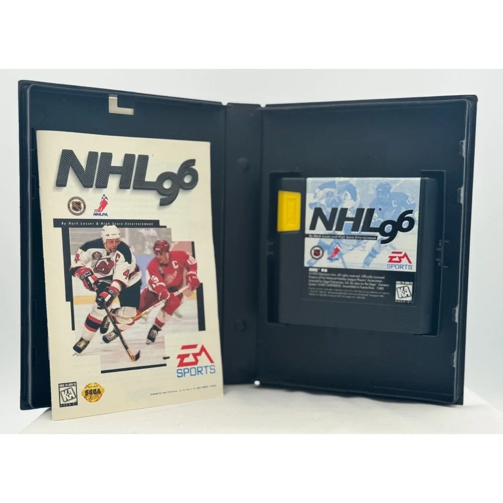 NHL 96 EA Sports (Sega Genesis, 1995) Complete W/ Manual & Case - Tested